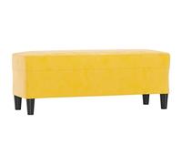 vidaXL Banco Asiento Otomana Tapizado Patas Salón Sala de Estar Pasillo Entrada Recibidor Dormitorio Interior de Terciopelo Amarillo