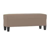 vidaXL Banco Asiento Otomana Tapizado Patas Salón Sala de Estar Pasillo Entrada Recibidor Dormitorio Interior de Tela de Microfibra Gris Taupe