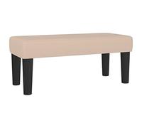 vidaXL Banco Asiento Sala Salón Estar Pasillo Entrada Adorno Decoració Habitación Mueble Dormitorio Terraza Balcón Cuero Sintético Color Capuchino