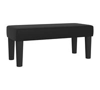 vidaXL Banco Asiento Sala Salón Estar Pasillo Entrada Adorno Decoració Habitación Mueble Dormitorio Terraza Balcón Cuero Sintético Negro 70x30x30 cm