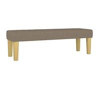 vidaXL Banco Asiento Sala Salón Estar Pasillo Entrada Adorno Decoració Habitación Mueble Dormitorio Terraza Balcón Tela Gris Taupe 100x30x30 cm