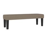 vidaXL Banco Asiento Sala Salón Estar Pasillo Entrada Adorno Decoració Habitación Mueble Dormitorio Terraza Balcón Tela Gris Taupe 100x30x30 cm