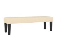 vidaXL Banco Asiento Sala Salón Estar Pasillo Entrada Adorno Decoració Habitación Mueble Dormitorio Terraza Balcón Tela Color Crema 100x30x30 cm
