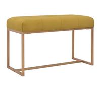 vidaXL Banco Asiento Silla Sillón Taburete Banquillo Mueble Mobiliario de Hogar Salón Cocina Bar Casa Patio 80 cm Terciopelo Mostaza