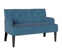 vidaXL Banco Chesterfield Azul 112 x 65,5 x 75 cm Terciopelo,