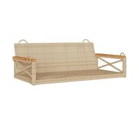 Vidaxl banco columpio de ratán sintético beige 109x62x40 cm
