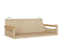 Vidaxl banco columpio de ratán sintético beige 109x62x40 cm