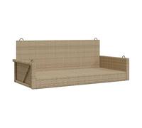 Vidaxl banco columpio de ratán sintético beige 119x56x48 cm