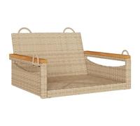 vidaXL Banco Columpio de ratán sintético Beige 63x62x40 cm