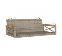 Vidaxl banco columpio de ratán sintético gris 109x62x40 cm