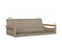 Vidaxl banco columpio de ratán sintético gris 109x62x40 cm