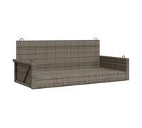 Vidaxl banco columpio de ratán sintético gris 119x56x48 cm