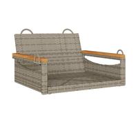 Vidaxl banco columpio de ratán sintético gris 63x62x40 cm