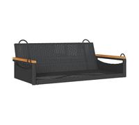 Vidaxl banco columpio de ratán sintético negro 109x62x40 cm