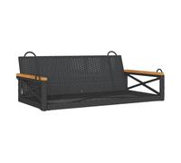 Vidaxl banco columpio de ratán sintético negro 109x62x40 cm