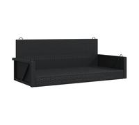 Vidaxl banco columpio de ratán sintético negro 119x56x48 cm