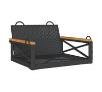 Vidaxl banco columpio de ratán sintético negro 63x62x40 cm