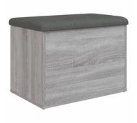 vidaXL Banco con Almacenaje, Almacenamiento para Juguetes Cojines, Banco para Zapatos, Asiento para Pasillo Salón, Madera de Ingeniería Gris Sonoma