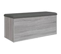 vidaXL Banco con Almacenaje, Almacenamiento para Juguetes Cojines, Banco para Zapatos, Asiento para Pasillo Salón, Madera de Ingeniería Gris Sonoma