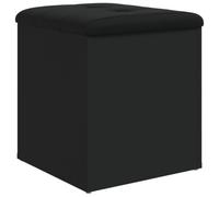 vidaXL Banco con Almacenaje, Almacenamiento para Juguetes Cojines, Banco para Zapatos, Asiento para Pasillo Salón, Madera de Ingeniería Negro