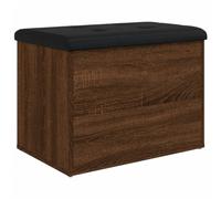 vidaXL Banco con Almacenaje, Almacenamiento para Juguetes Cojines, Banco para Zapatos, Asiento para Pasillo Salón, Madera de Ingeniería Roble Marrón