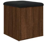 vidaXL Banco con Almacenaje, Almacenamiento para Juguetes Cojines, Banco para Zapatos, Asiento para Pasillo Salón, Madera de Ingeniería Roble Marrón