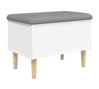 vidaXL Banco con almacenaje Madera de ingeniería Blanco 62x42x46 cm