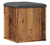 vidaXL Banco con almacenaje Madera ingeniería Madera Vieja 42x42x45 cm, Banco, Banco Zapatero, Asiento para Pasillo, Banco de Pasillo