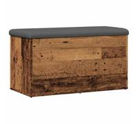 vidaXL Banco con almacenaje Madera ingeniería Madera Vieja 82x42x45 cm, Banco, Banco Zapatero, Asiento para Pasillo, Banco de Pasillo