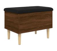 vidaXL Banco con Almacenaje, Zapatero de Pasillo, Banco para Zapatos Ropa Juguetes Cojines, Asiento para Salón, Madera de Ingeniería Roble Marrón