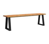 vidaXL Banco con Borde Vivo Madera Maciza de Acacia 160 cm
