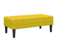 vidaXL Banco con cojín Amarillo 113 x 57 x 39 cm Terciopelo | El color amarillo brillante le da a cualquier lugar una buena onda, Hecho con poliéster resistente para que dure mucho,