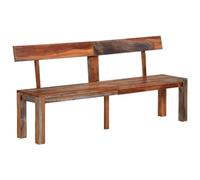 vidaXL Banco con Respaldo Madera Maciza de Acacia Gris 160 cm