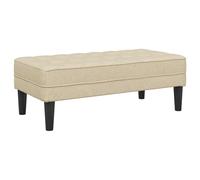 vidaXL Banco Crema 113x57x39 cm Tela