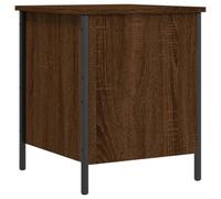 vidaXL Banco de almacenaje Madera ingeniería Roble marrón 40x42,5x50cm