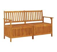 vidaxl Banco de almacenaje madera maciza de acacia 148 cm