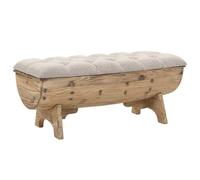 vidaXL BancoAlmacenamiento 103x51x44 cm Tela Asiento Armario Madera Maciza