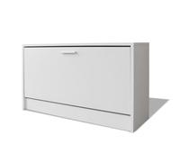 vidaXL Banco de almacenamiento para zapatos, sala de estar, entrada, dormitorio, hogar, pasillo, armario, organizador de entrada, zapatero, color blanco