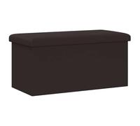vidaXL Banco de Almacenamiento Plegable Marrón PVC