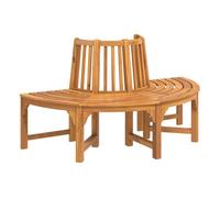 Vidaxl banco de árbol semicircular madera maciza eucalipto ø160 cm