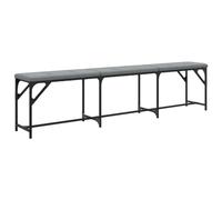 vidaXL Banco de Comedor Acero y Tela Gris Claro 186x32x45 cm