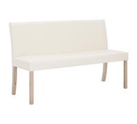 vidaXL Banco de Cuero Sintético 139,5 cm Color Crema Asiento Taburete Silla Banquillo Banquito Sillón Mueble Mobiliario Hogar Salón Comedor Cocina