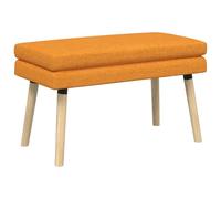vidaXL Banco de Doble Capa Amarillo Oscuro 80 x 40 x 47 cm Tela