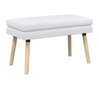 vidaXL Banco de Doble Capa Blanco 80 x 40 x 47 cm Tela