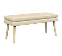 vidaXL Banco de Doble Capa Crema 110 x 40 x 47 cm Tela