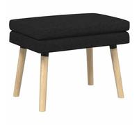 vidaXL Banco de Doble Capa Negro 60 x 40 x 46 cm Tela