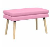 vidaXL Banco de Doble Capa Rosa 80 x 40 x 47 cm Tela