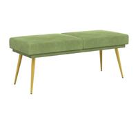 vidaXL Banco de Doble Capa Verde Claro 120 x 45 x 46 cm Terciopelo