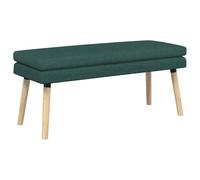 vidaXL Banco de Doble Capa Verde Oscuro 110 x 40 x 47 cm Tela