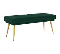 vidaXL Banco de Doble Capa Verde Oscuro 120 x 45 x 46 cm Terciopelo